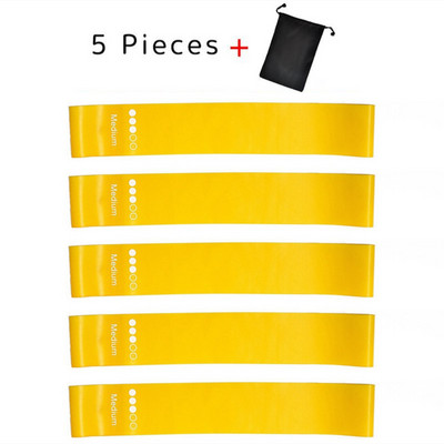 5 vnt. / rinkinys Jogai atsparios guminės juostos, išplečiamieji diržai, kultūrizmo, kūno rengybos įranga, pilateso sporto treniruotės, treniruotės, elastinės juostos