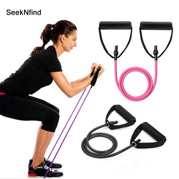 Ζώνες αντίστασης 5 επιπέδων με λαβές Yoga Pull Rope Elastic Fitness Exercise Tube Band για προπόνηση στο σπίτι Προπόνηση δύναμης