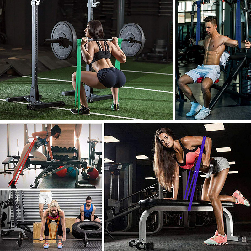 Uniszex fitnesz szalag felhúzó rugalmas gumiszalagok ellenállás hurok energiakészlet otthoni edzőteremben edzés bővítő Erősít edzés