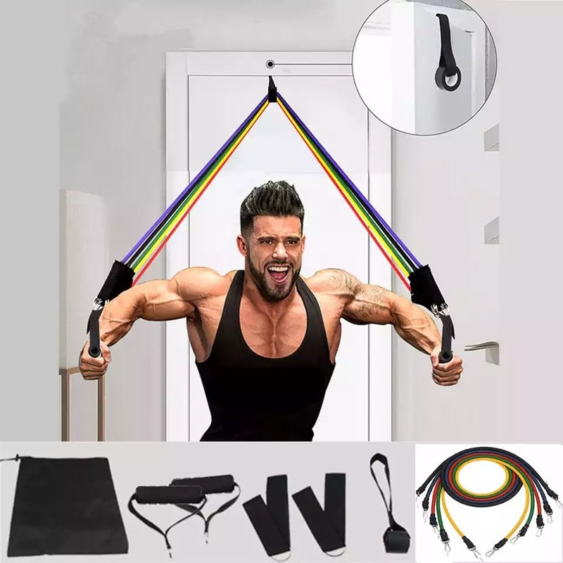 Bodybuilding Resistance Bands Gym Rubber Sport Elastic Fitness Αθλητικά αξεσουάρ Φορητός εξοπλισμός 50LBS Tape Bands