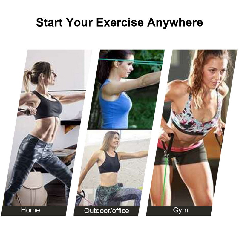 5 taseme elastne riba jooga tõmbeköis Elastne jõusaali käepidemetega harjutuste torupael Koduseks treeninguks Jõutreeninguks