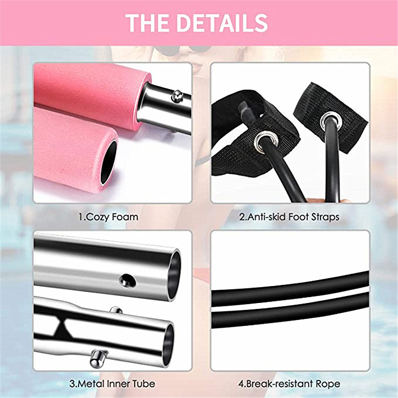 Fitnesz Jóga Pilates bár Hordozható edzőterem-kiegészítők Sport rugalmas testépítő szalagok otthoni edző edzéshez