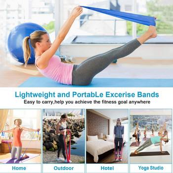 Устойчиви ластици Йога Пилатес Стреч Лента Excercise Loop за Gym Butt Legg Training Home Workouts Tool