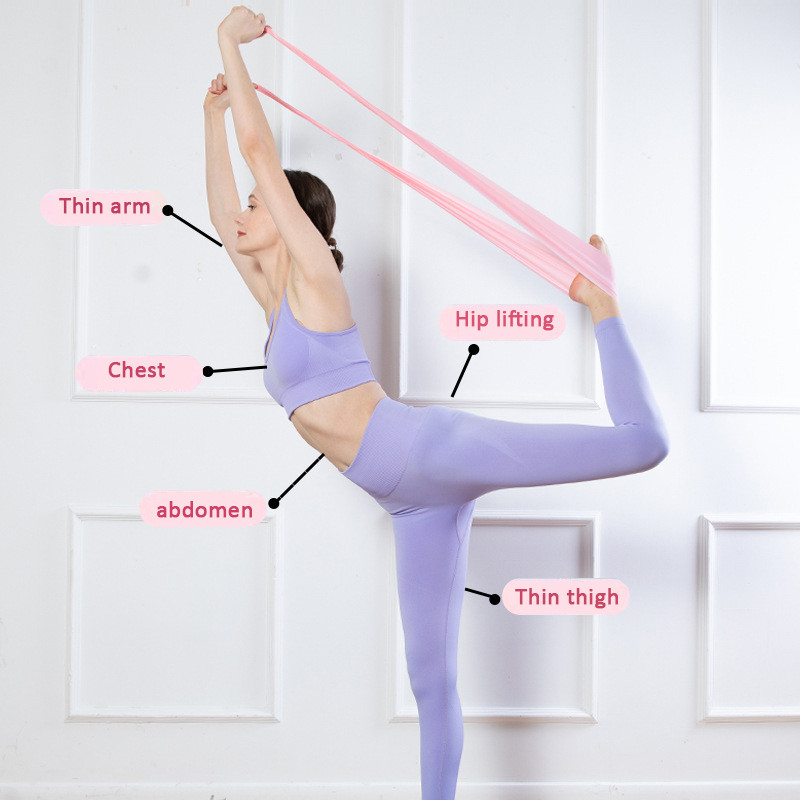 Jooga Pilatese venitusrihm Treening Fitness Band Treening Elastne naturaalne kautšuk Kodu jõusaal Spordivarustus Abiriba