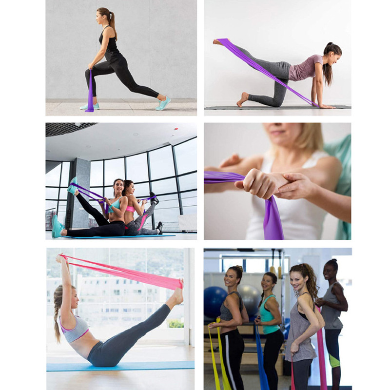 Jooga Pilatese venitusrihm Treening Fitness Band Treening Elastne naturaalne kautšuk Kodu jõusaal Spordivarustus Abiriba