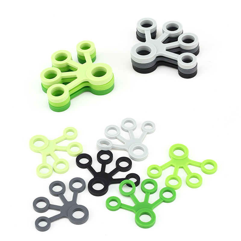 YOUGLE Finger Hand Grip Silicon Ring Gripper Strengthener Exerciser Trainer Resistance Band Fitness Expander Stretcher 3 Nivele