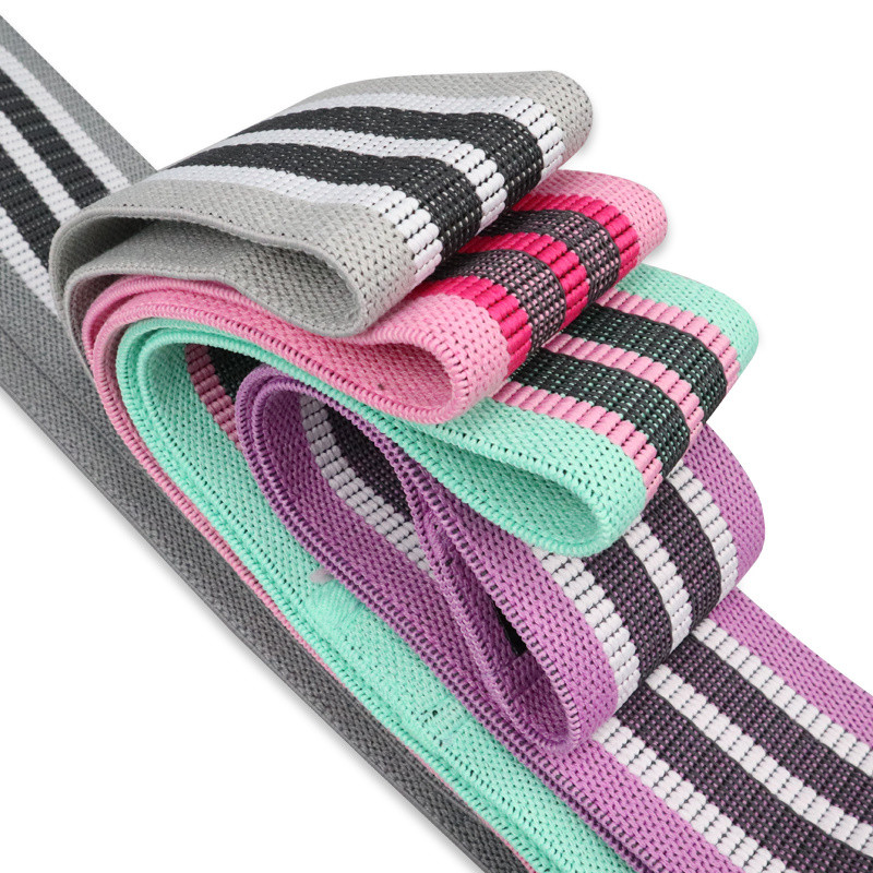 Edzés Fitnesz Csípőhurok Ellenálló szalagok Csúszásgátló guggolás Bővítő Erő Gumiszalagok Jóga Tornaterem edzés Fonott gumiszalag