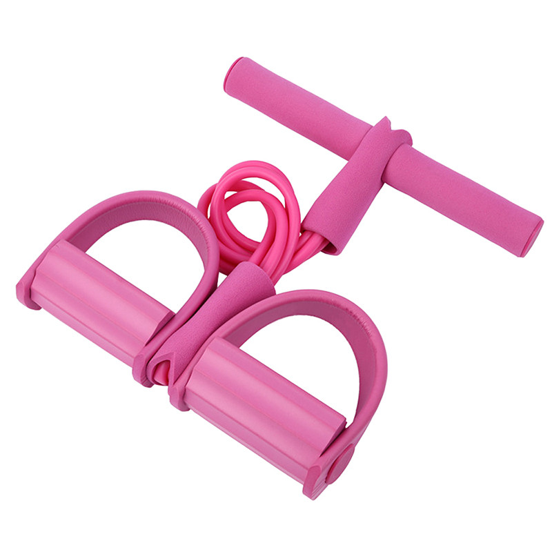 4-тръбни съпротивителни ленти Въже за дърпане Седнало положение Педал Тренажер Асистент Експандер Йога Домашни фитнес ленти за дъвки