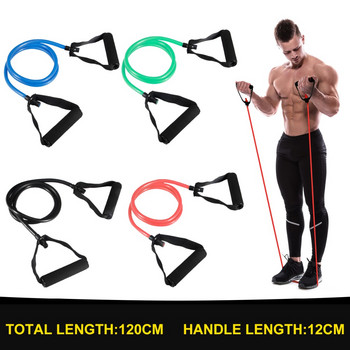 120 εκατοστά Γιόγκα Pull Rope Resistance Bands Fitness Gum Elastic Bands Fitness Equipment Rubber Expander Workout Exercise Training Band