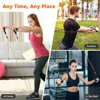 120 εκατοστά Γιόγκα Pull Rope Resistance Bands Fitness Gum Elastic Bands Fitness Equipment Rubber Expander Workout Exercise Training Band