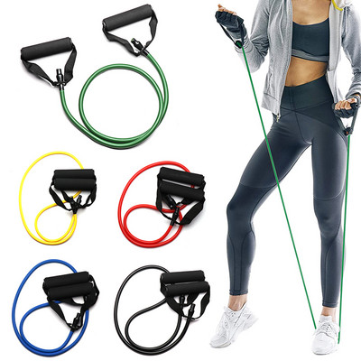 Pull Rope Fitness Tube Band Ζώνες αντίστασης 5 επιπέδων με λαβές Εκπαίδευση Άσκηση Ελαστικές ταινίες Προπονήσεις Εξοπλισμός δύναμης