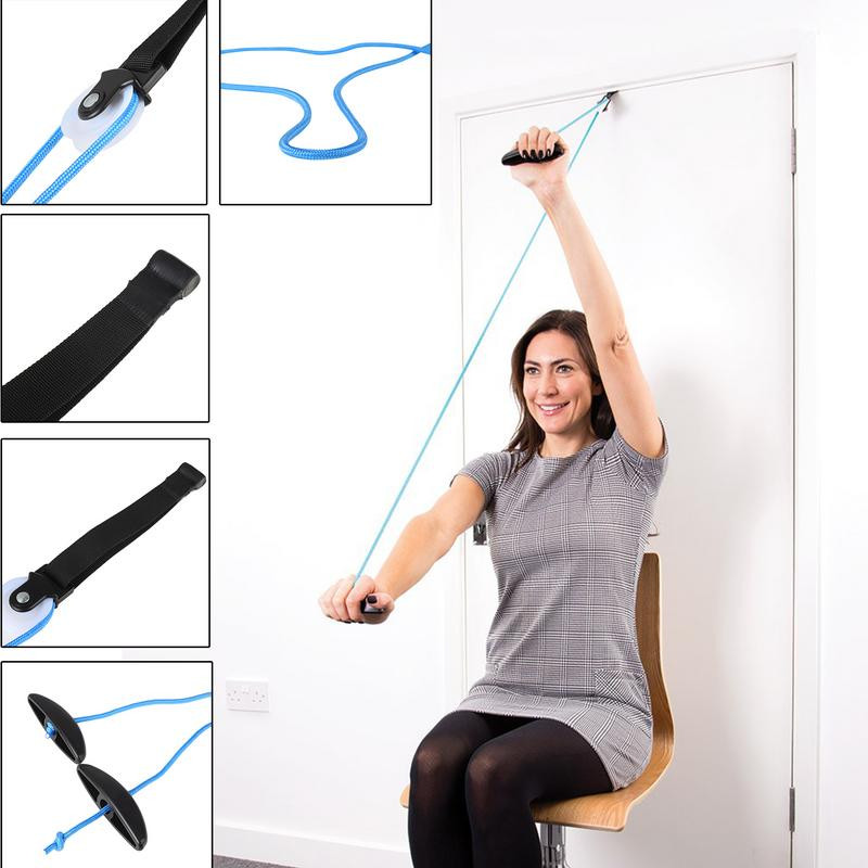 Namų pečių skriemulys, skirtas užšaldytai fizinei terapijai su virve virš durų Reabilitacijos treniruoklio treniruočių skriemulio priedai