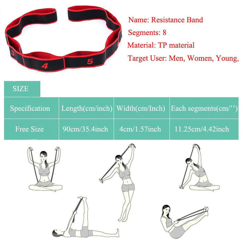 90*4cm Fitness otporne trake Poliester Latex Elastične trake za latinske plesove Traka za istezanje Yoga Pilates Oprema za fitness u teretani