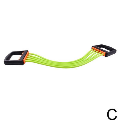 Professionaalne vastupanu rindkere laiendaja, tugev kaabliriba tõmbaja, treeningkann, eemaldatav 5 latekstoruga vedrutrenažöör