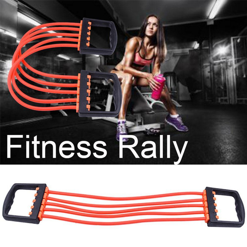 Professionaalne vastupanu rindkere laiendaja, tugev kaabliriba tõmbaja, treeningkann, eemaldatav 5 latekstoruga vedrutrenažöör