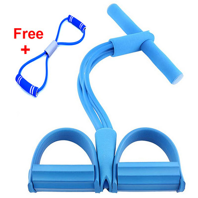 Tasuta kingitus 4 toruga lateksist pedaali vastupanu rihm jooga elastne tõmbeköis Fitness Ist up Expander Fitness Bands Treening