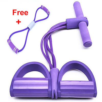 Tasuta kingitus 4 toruga lateksist pedaali vastupanu rihm jooga elastne tõmbeköis Fitness Ist up Expander Fitness Bands Treening