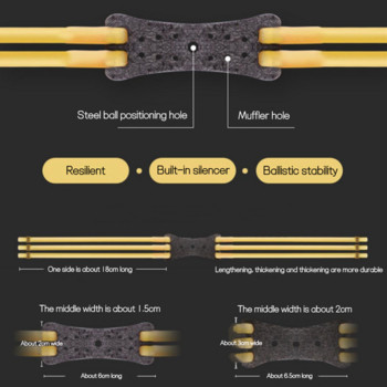 Прашка за ловна стрелба Естествена латексова гумена лента Части за прашка Катапулт Еластично бънджи оборудване