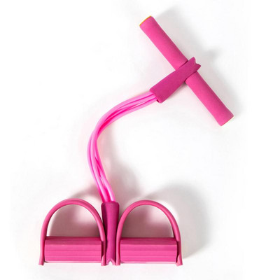 4-тръбен фитнес еластично въже за дърпане, педал, тяло, тънко съпротивление за йога, многофункционални ленти, тренировъчни латексови ленти, фитнес, упражнения