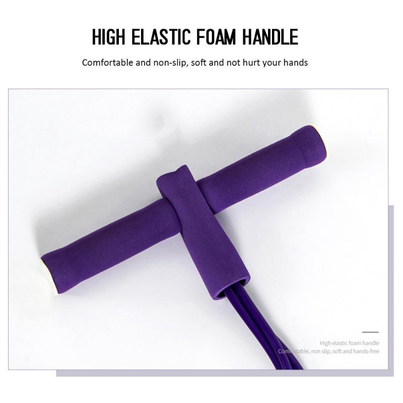 4-тръбен фитнес еластично въже за дърпане, педал, тяло, тънко съпротивление за йога, многофункционални ленти, тренировъчни латексови ленти, фитнес, упражнения