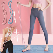 Vastupanupaelad jooga 8 sõna pingutusseade seljatreening köis avatud kaela venitusrihm silikoonist treeningvarustus käte harjutus