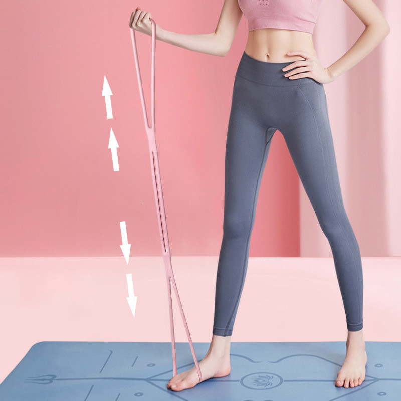 Vastupanupaelad jooga 8 sõna pingutusseade seljatreening köis avatud kaela venitusrihm silikoonist treeningvarustus käte harjutus