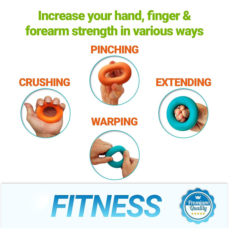 2db/készlet Ujjtornák és kézerősítők markolat-ellenállás szalagok Erőtréner fogókészlet sport alkar markolathoz