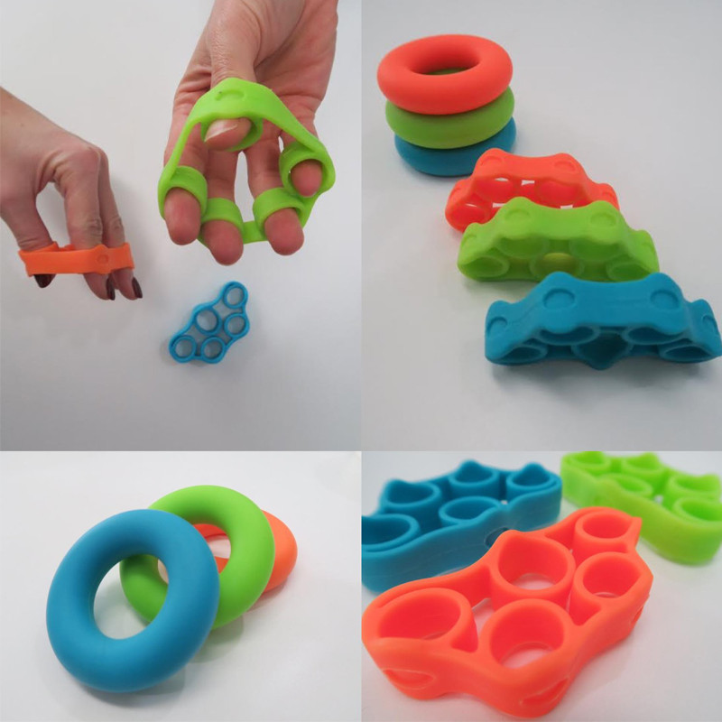 2db/készlet Ujjtornák és kézerősítők markolat-ellenállás szalagok Erőtréner fogókészlet sport alkar markolathoz