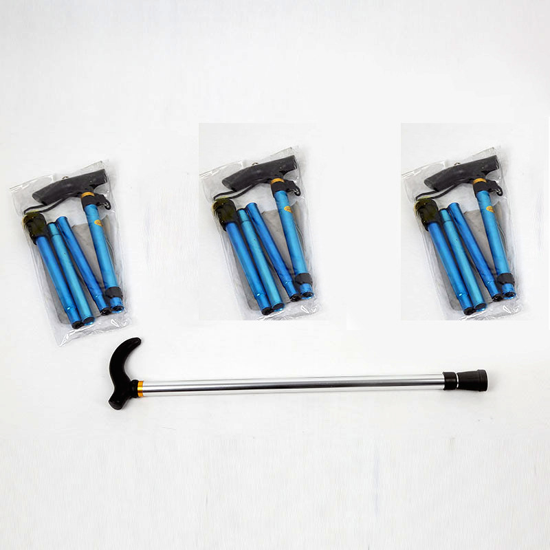 Vaikščiojimo lazdos Aliuminio lydinio laipiojimo lazda Keturių sekcijų teleskopinis sulankstomas laipiojimo ir žygių lazdele Pagyvenusių žmonių lazdas