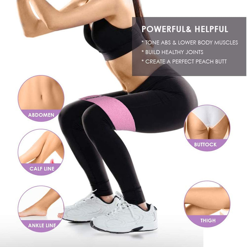 Libisemiskindlad puuvillased saapad Fitnessi takistusribad Unisex booty puusarõngas aas Rullitav harjutus Treeningpaelad kangast elastne riba