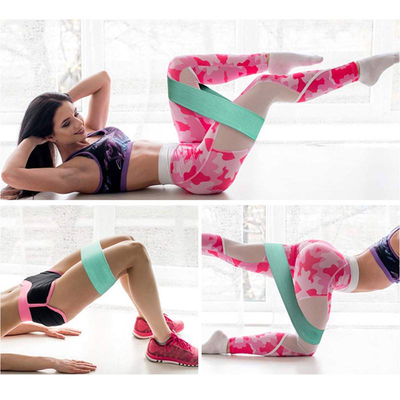 Libisemiskindlad puuvillased saapad Fitnessi takistusribad Unisex booty puusarõngas aas Rullitav harjutus Treeningpaelad kangast elastne riba