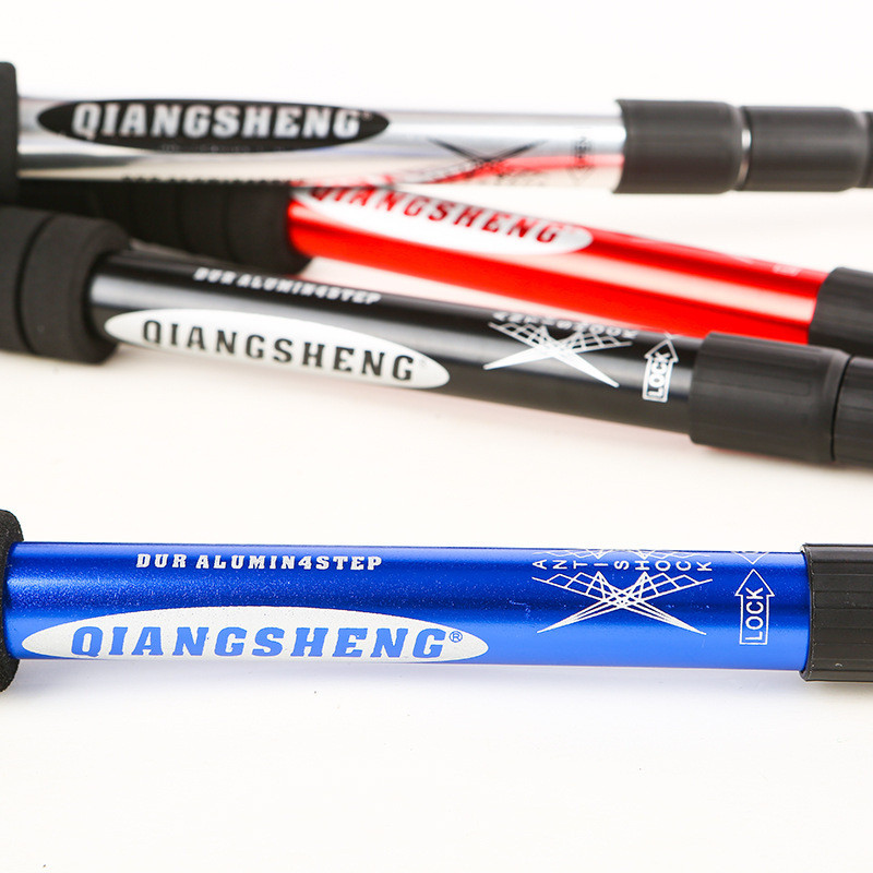 Reguliuojamos itin lengvos bėgimo lazdos iš aliuminio lydinio ėjimo lazdos takas bėgimo žygis Alpenstock sulankstomas 53 cm turizmui