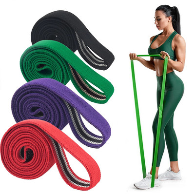 Fabric Long Resistance Loop Bands Fitness Yoga Booty Band Assist Stretching Training Εξοπλισμός γυμναστικής για γυμναστική στο σπίτι Bodybuilding