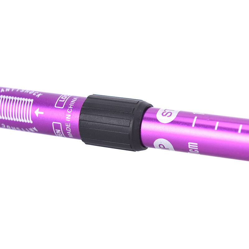 Anti-Shock šiaurietiško ėjimo lazdos Teleskopinės žygio žygio lazdos Sulankstomos lazdos lazdos su guminiais antgaliais, apsaugomis