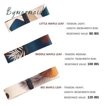 Bymermaids New Maple Leaf Pattern Resistance Bands Fitness Yoga Elastic Band Εξοπλισμός γυμναστικής για προπόνηση Hip Lifter Elastic Band Σετ