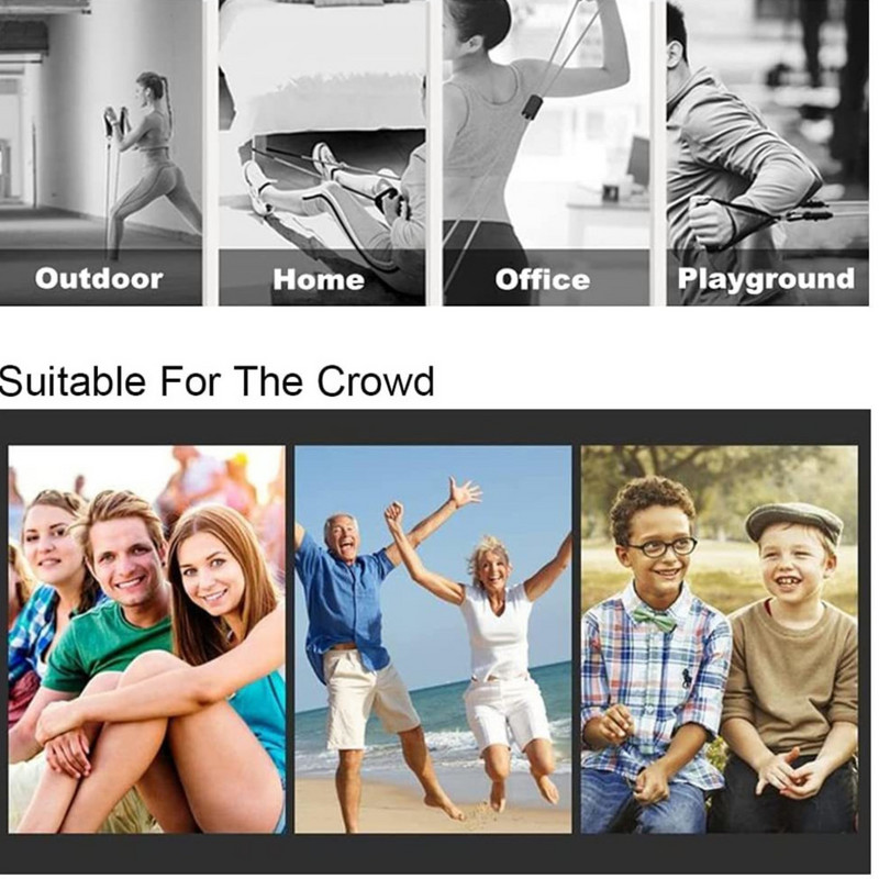 Treeningrihmad, rindkere laiendamise takistusega treeningrihmad jooga pilatese jõusaalis, 8-sõnaline elastne tõmbeköis lihastreeninguks