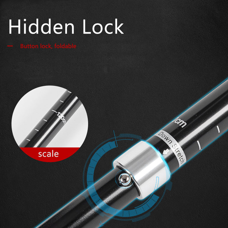 5-секционен сгъваем бастун за трекинг Мултифункционален бастун Преносим сгъваем бастун за къмпинг Бастун за скандинавско ходене Лесно поставяне в чанта