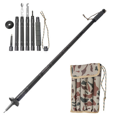 Baston de drumeție, ultraușor, multifuncțional, în aer liber, bastoane de drumeție, din aliaj de aluminiu, pentru camping