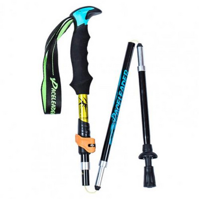 Kõndimise kokkupandav matkakepp Anti Shock Ultra Light 5 osaga alpinismikepid Teleskoopiline ülikerge matkakepp