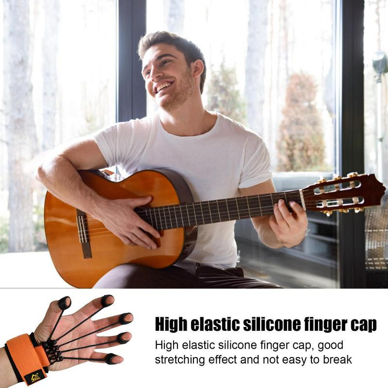 Pirštų stiprintuvas 5 vnt elastinis silikoninis pirštų treniruoklis ir rankų stiprintuvas rankų rankenos stiprintuvas, skirtas alpinistams tenisui