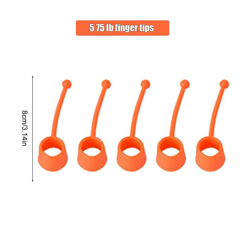 Pirštų stiprintuvas 5 vnt elastinis silikoninis pirštų treniruoklis ir rankų stiprintuvas rankų rankenos stiprintuvas, skirtas alpinistams tenisui