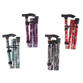 Baston de mers pliabil reglabil, 84-93 cm, robust, imprimat, de călătorie, în cinci secțiuni, cu model, cârjă, baston, sport în aer liber, drumeții