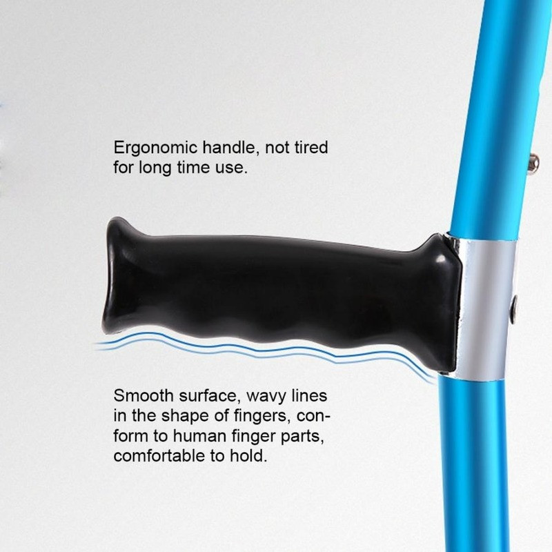 Reguleeritavad teleskoopilised kaenlaalused Rookargud Alumiiniumisulamist puuetega eakatele kaasaskantav kokkupandav jalutuskepp