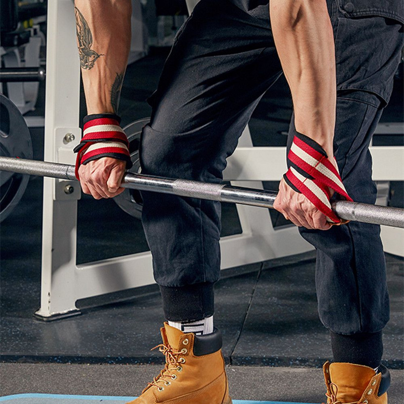 2db 8 szavas súlyemelő heveder DeadLift heveder erőemeléshez Súlyemelés Emelő Felhúzások Vízszintes edzőtermi csuklópakolások