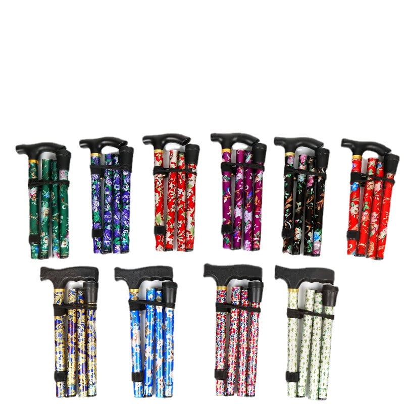 Karšta naujos teleskopinės lazdos Sulankstomos lazdos Patikimos bėgimo lazdos Sulankstomos pėsčiųjų lazdos vyresniems