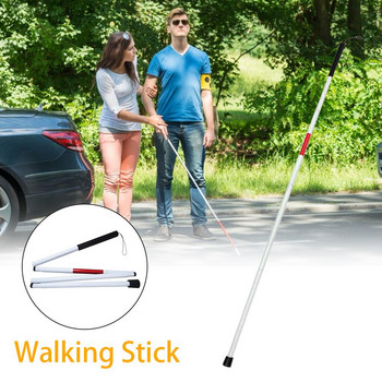 Lacyie 2018 Νέο πτυσσόμενο μπαστούνι οδηγών για τυφλά μπαστούνια με προβλήματα όρασης Μπαστούνι περπάτημα Walker αλουμίνιο Εύκολα κομψό
