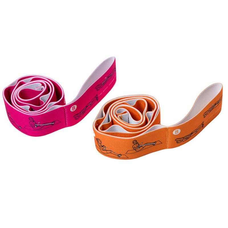 Jóga húzópántos öv poliészter latex elasztikus latin tánc nyújtó szalag hurok jóga pilates GYM Fitnesz gyakorlat ellenállás szalagok