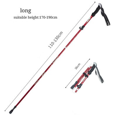 Multifunktsionaalsed jalutuskepid matkakepid, kokkupandavad teleskoopkargud matkakepp, eakate metallist kepp jalutuskepp õues