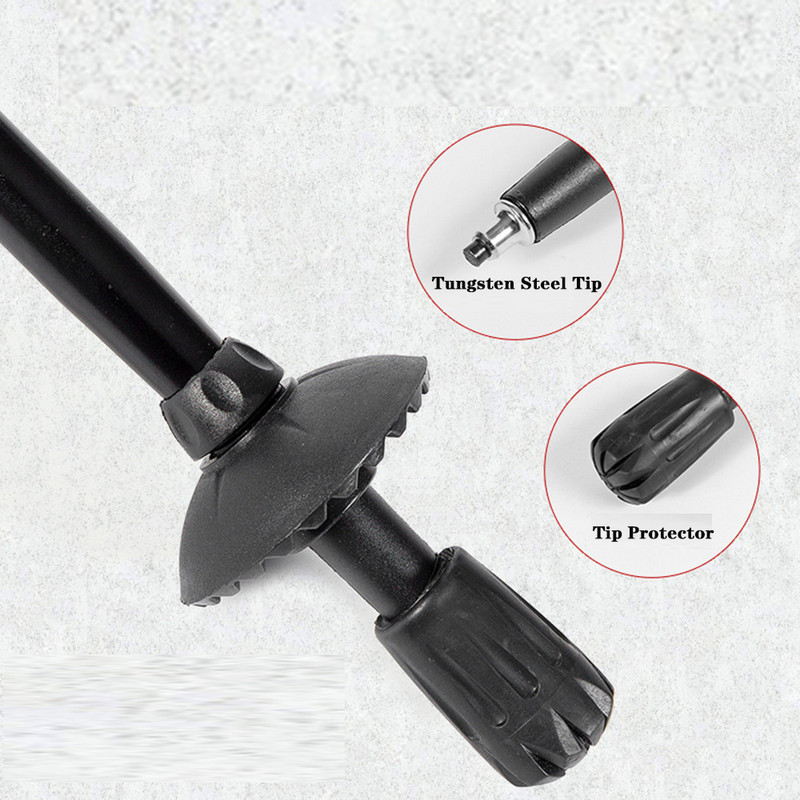 Multifunktsionaalsed jalutuskepid matkakepid, kokkupandavad teleskoopkargud matkakepp, eakate metallist kepp jalutuskepp õues