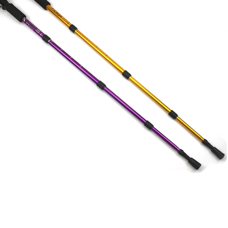 Matkakepp 110 cm 4 sektsiooniga alumiiniumsulamist kõndimiskepid Teleskoopnuiaga jooksurada Kepid T Käepide Matkatarvikud